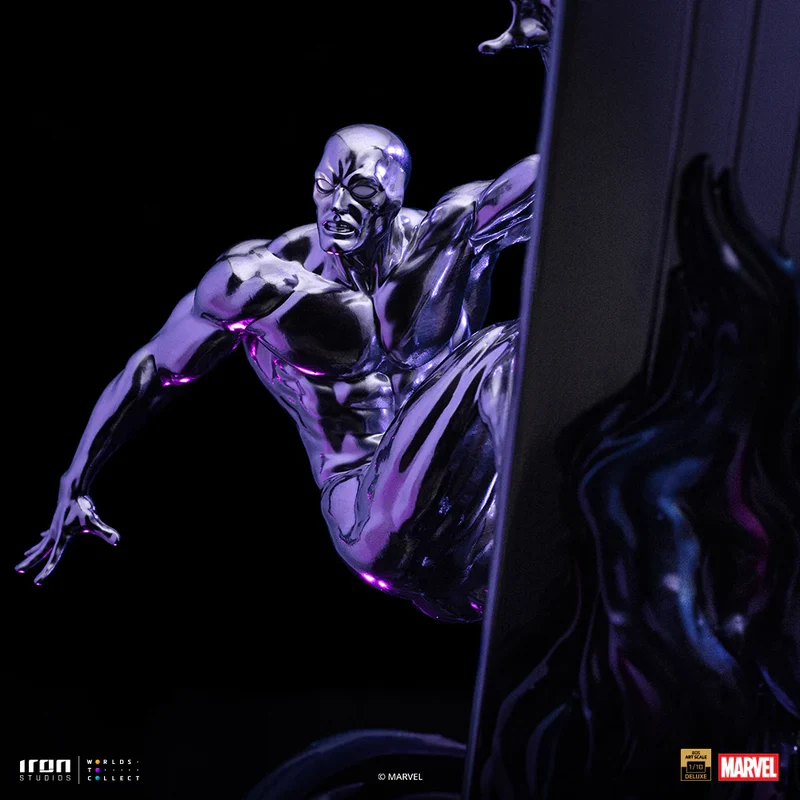 IRON Studios: Marvel Infinity Gauntlet - Silver Surfer Diorama Deluxe Escala de Arte 1/10