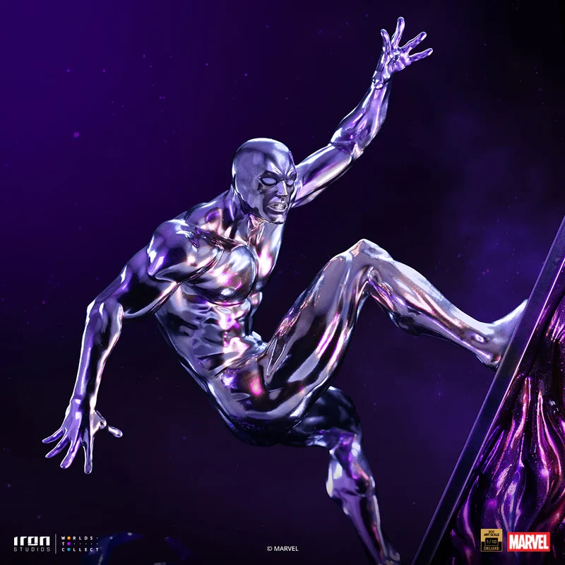 IRON Studios: Marvel Infinity Gauntlet - Silver Surfer Diorama Deluxe Escala de Arte 1/10