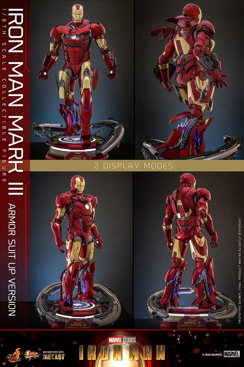 Hot Toys Movie Masterpiece Series Diecast: Marvel Iron Man - Iron Man Mark III Escala 1/6