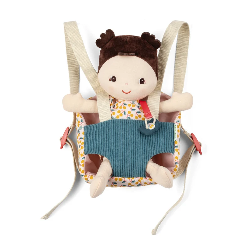 Bebé Jeanne con portabebés · Lilliputiens