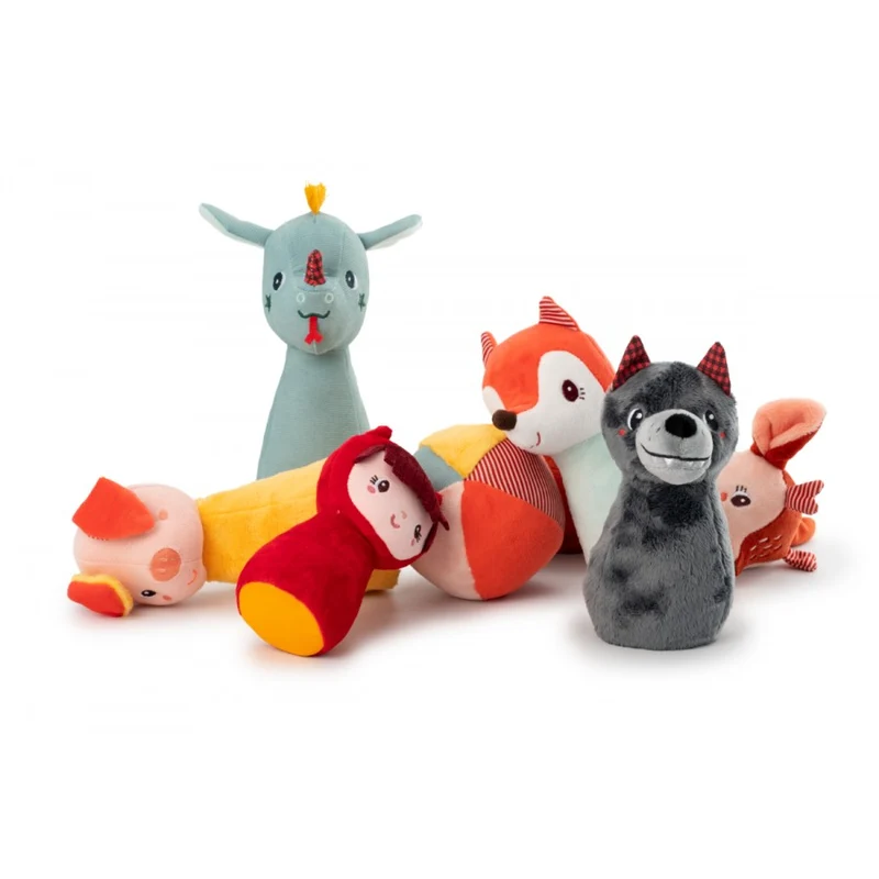 Juego de bolos bosque Caperucita