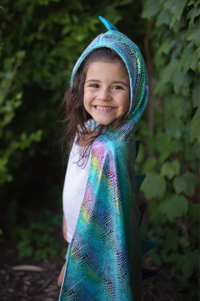 Capa Reversible Dragon y Unicornio Blue · Great Pretenders 5-6 años