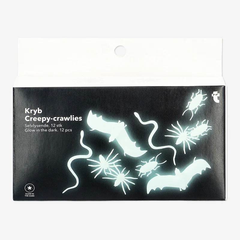 Glow in the dark creepy-crawlies - 12 pcs