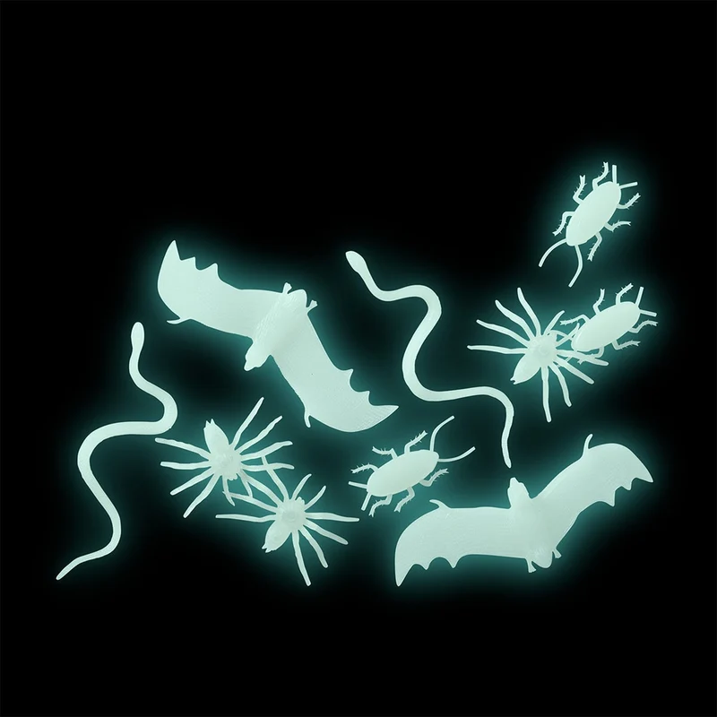 Glow in the dark creepy-crawlies - 12 pcs