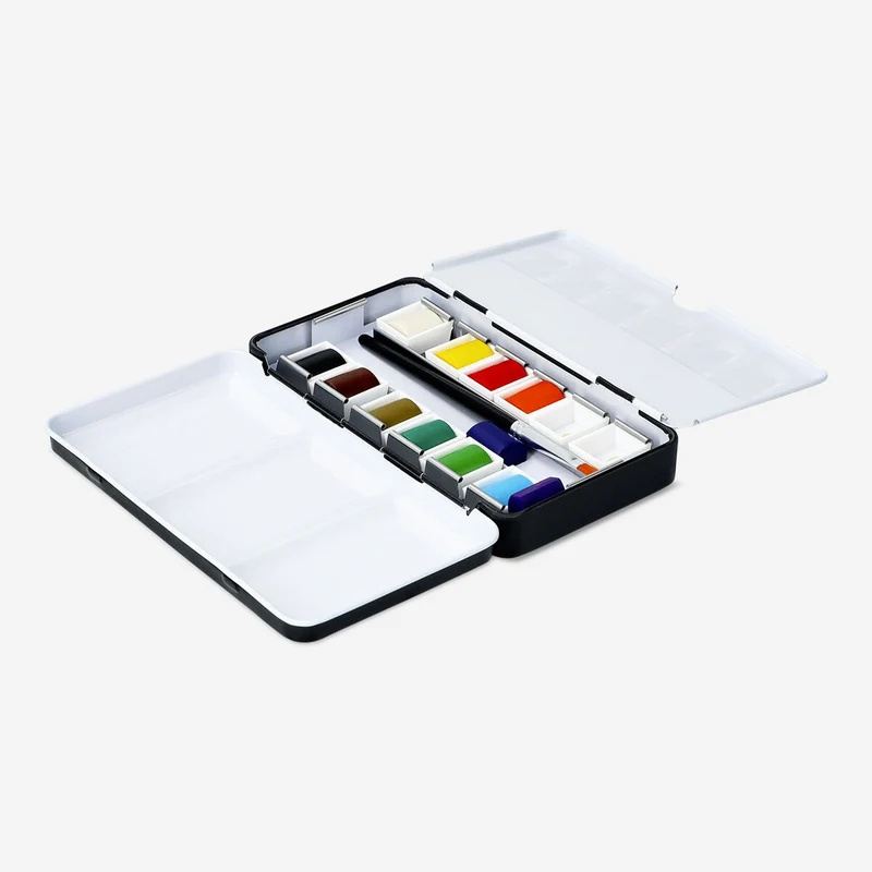 Watercolours in metal box - 12 pcs