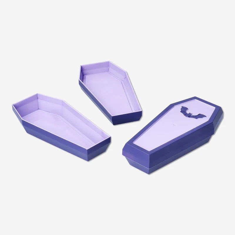 Coffin shaped snack boxes
