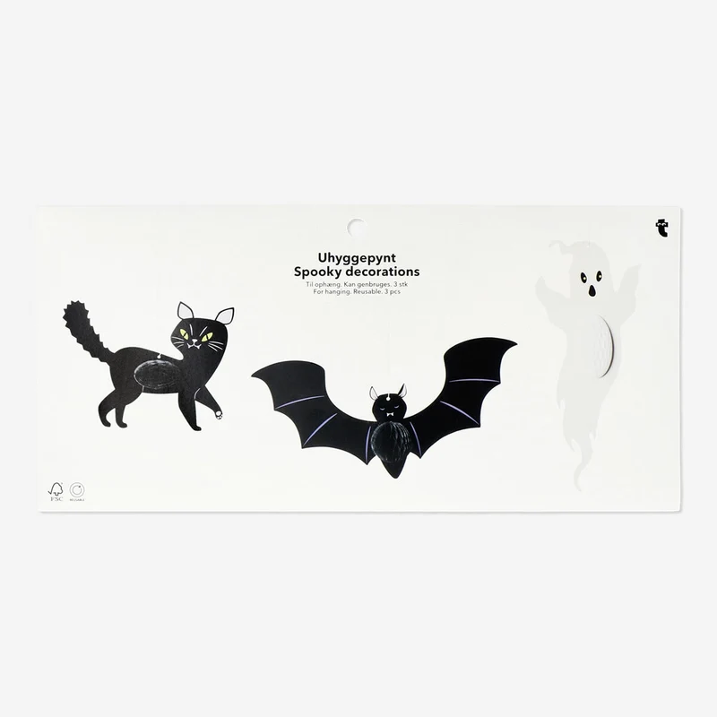 Honeycomb Halloween decorations - 3 pcs