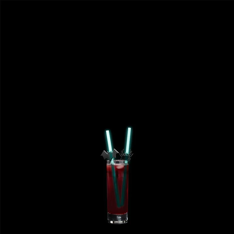 Reusable straws. Glow in the dark