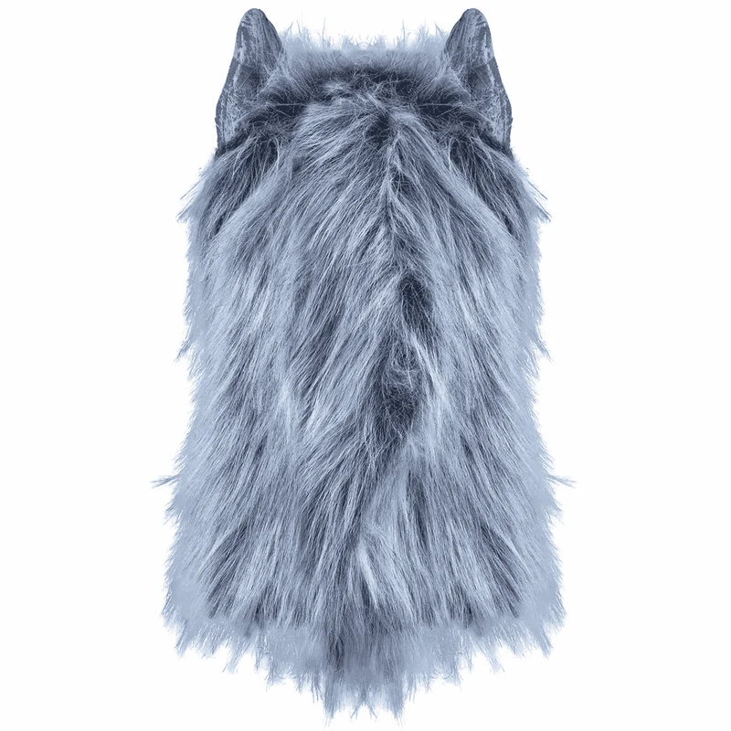 Máscara Lobo de Látex con Pelo Sintético