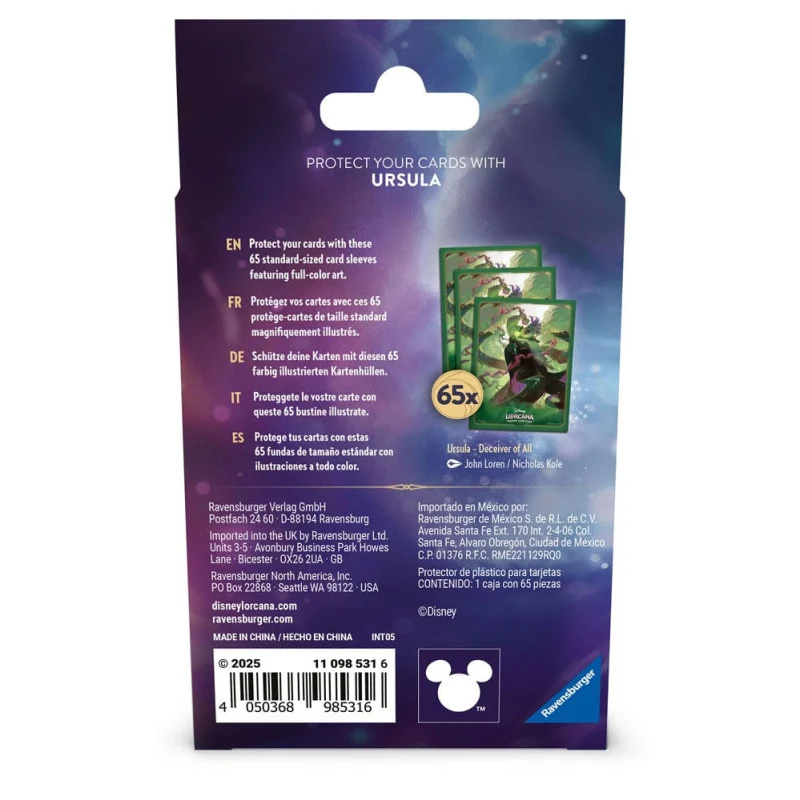 Fundas de Cartas Ursula - Disney Lorcana TCG