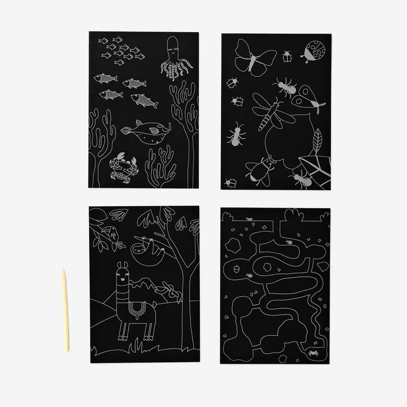 Scratch pictures. 5 pcs