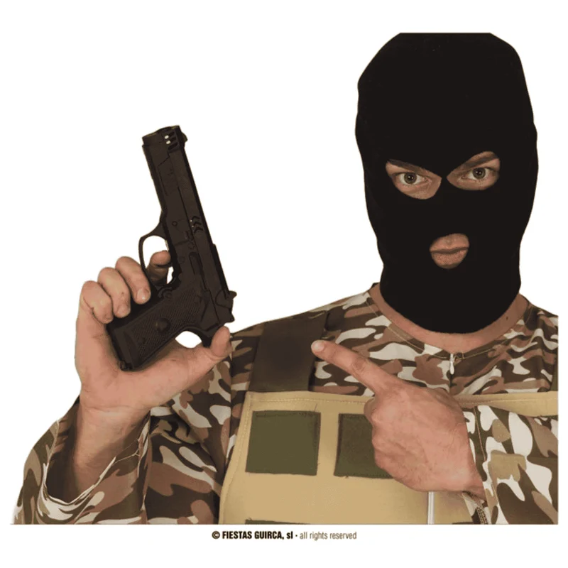 Pistola Negra Complemento Disfraz
