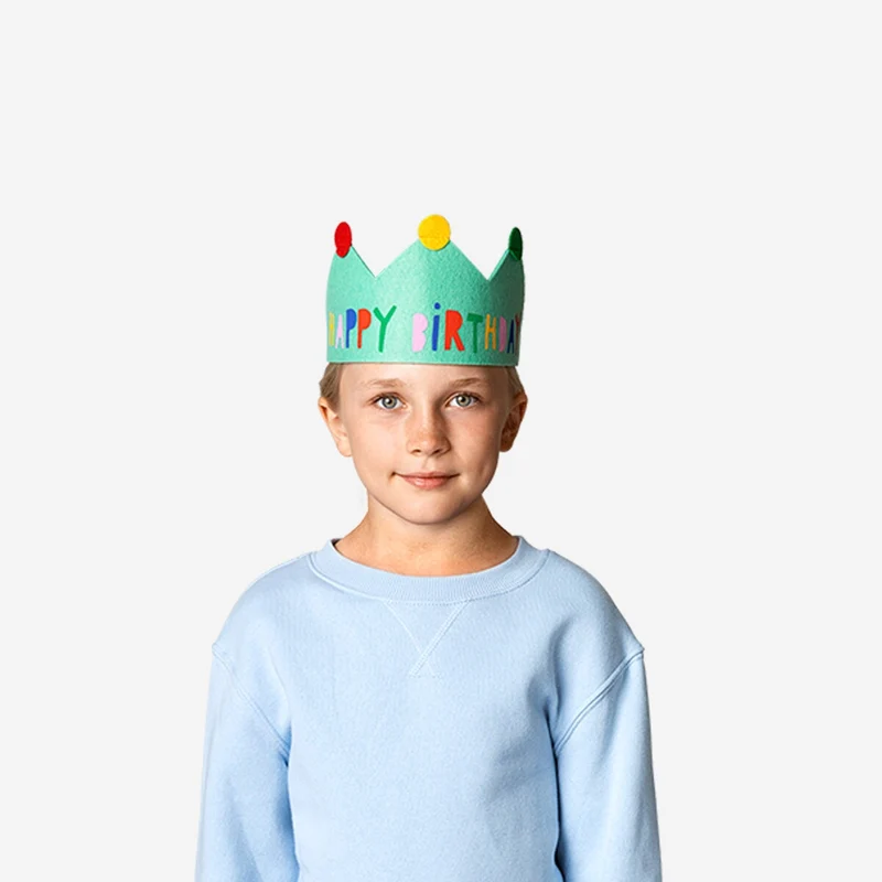 Felt birthday crown