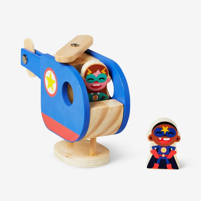 Wooden helicopter