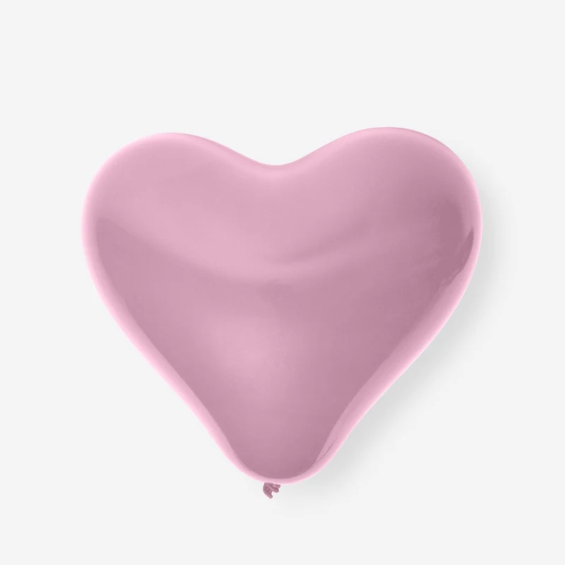 Multi coloured heart balloons - 10 pcs