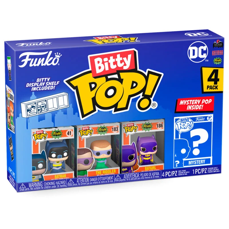 Pack 4 Figuras Bitty Pop - Batman Adam West DC Comics