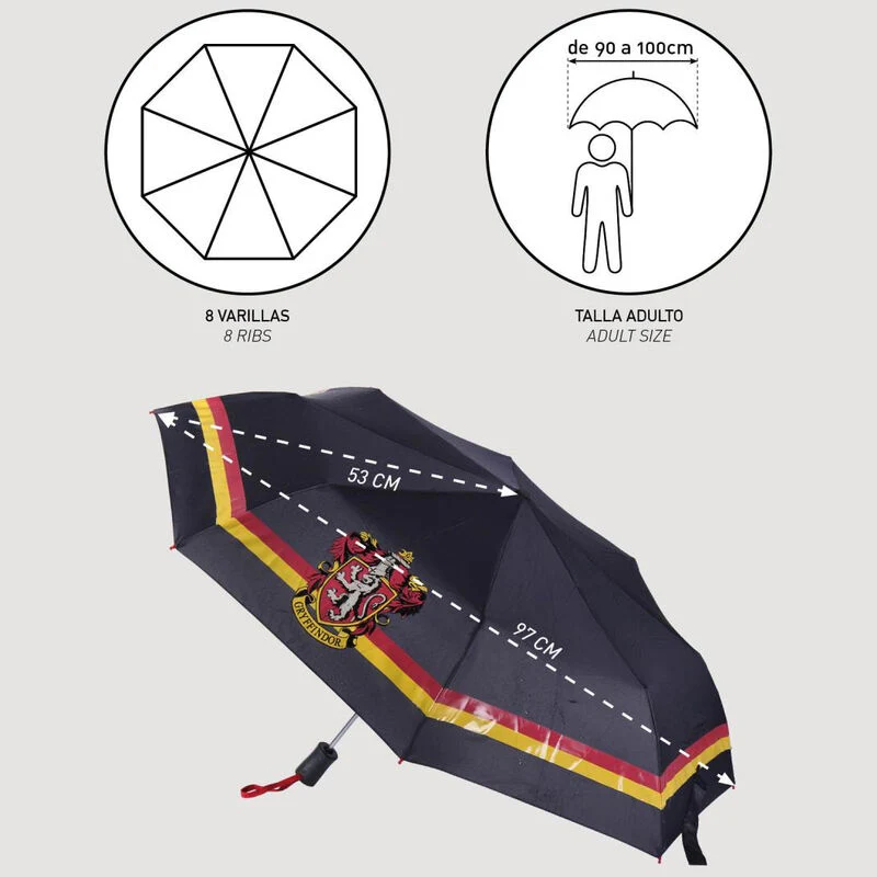 Paraguas Plegable Griffindor - Harry Potter 53cm