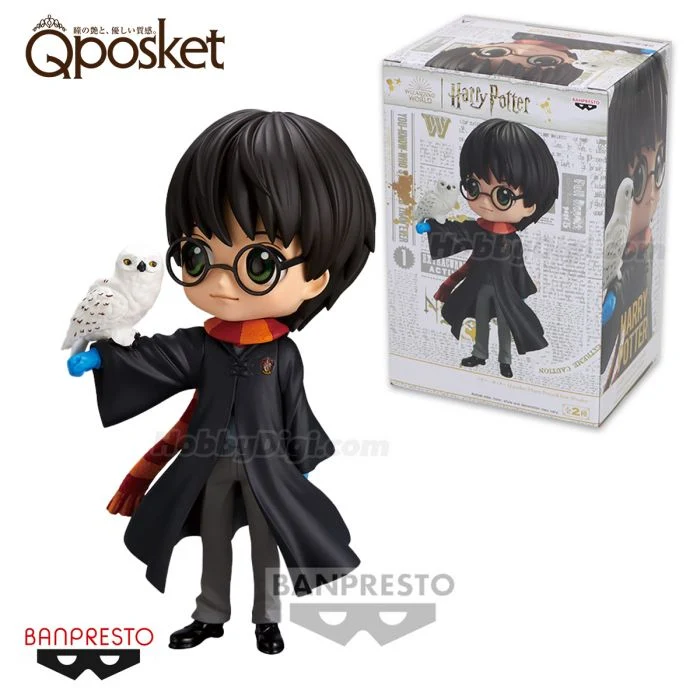 Figura Harry Potter con Hedwig Q Posket 14cm