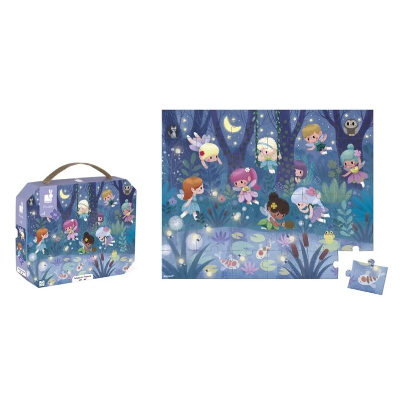 Puzzle Hadas y Nenufares 36 piezas · Janod