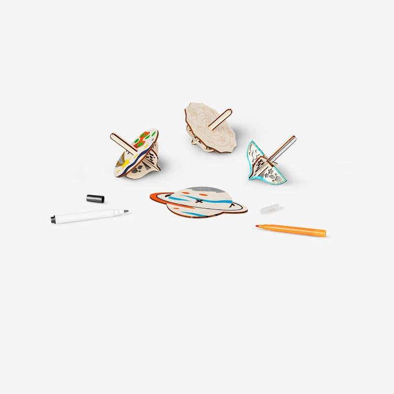 Make-your-own spinning tops. 3 pcs