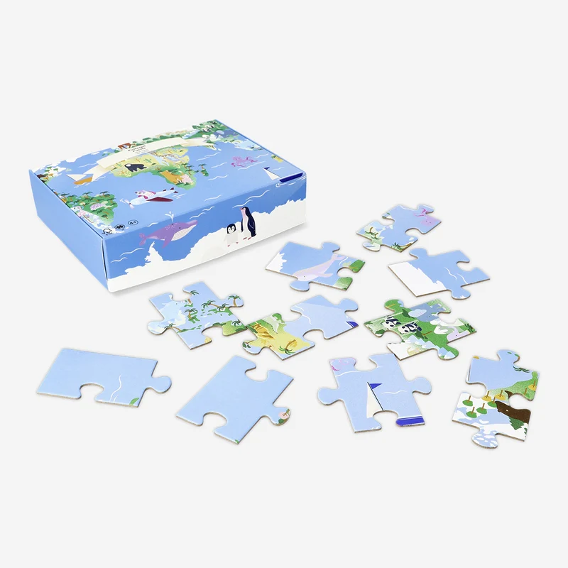 Puzzle - Illustrated world map