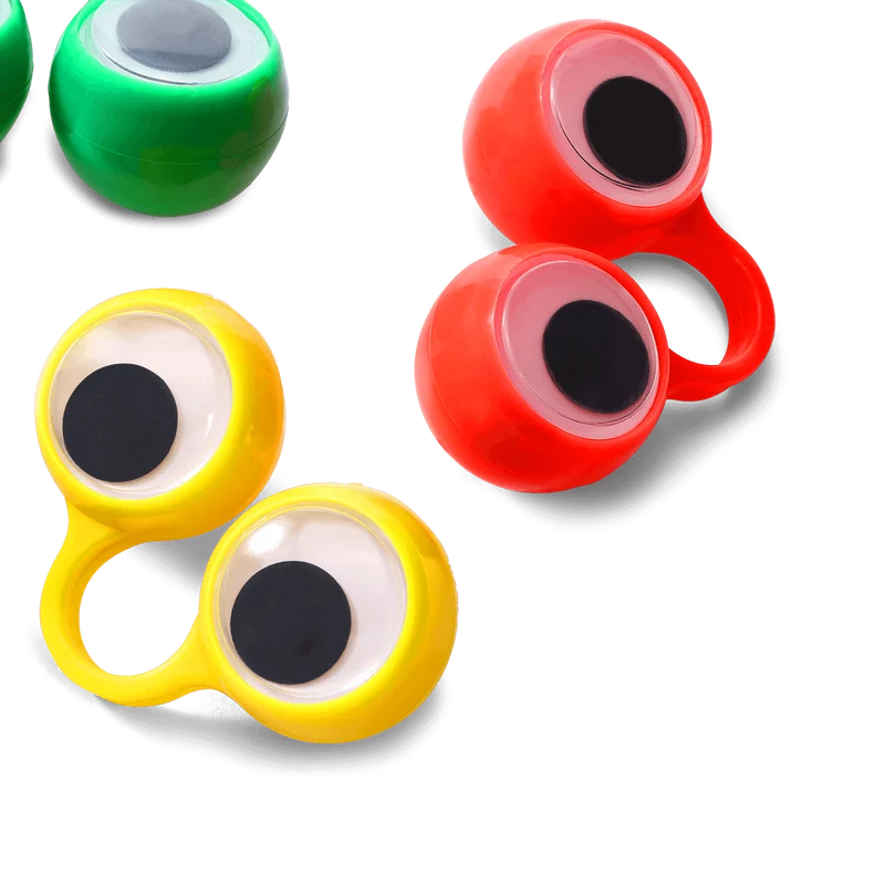 Rings with Rolling Eyes - 4 pcs