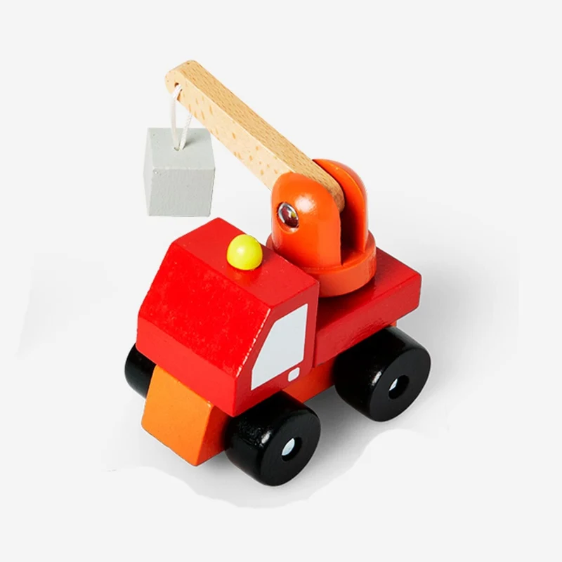 Wooden construction car