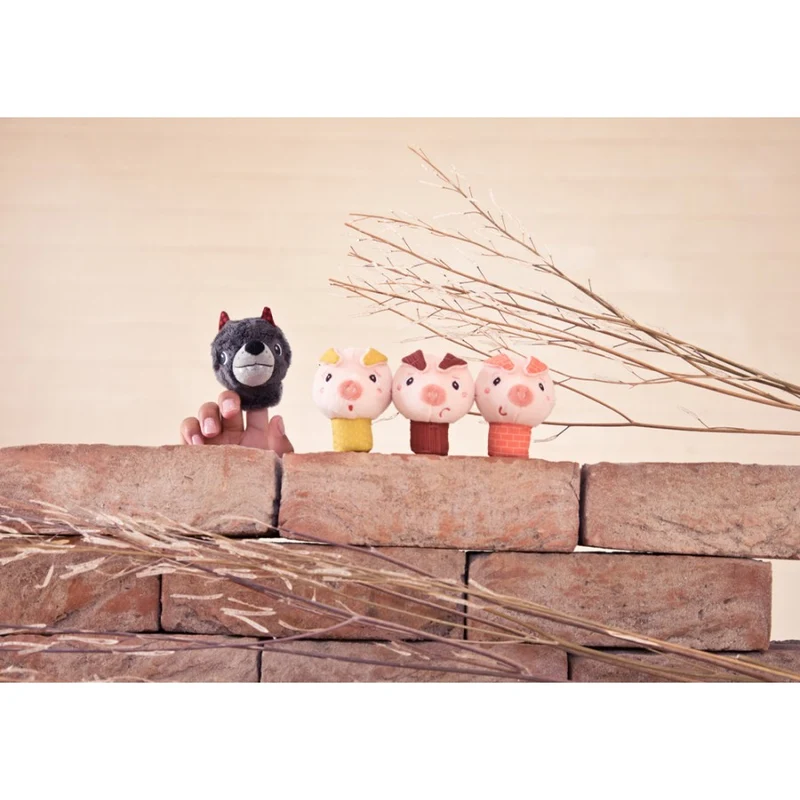 Marionetas de Dedo · Los tres cerditos