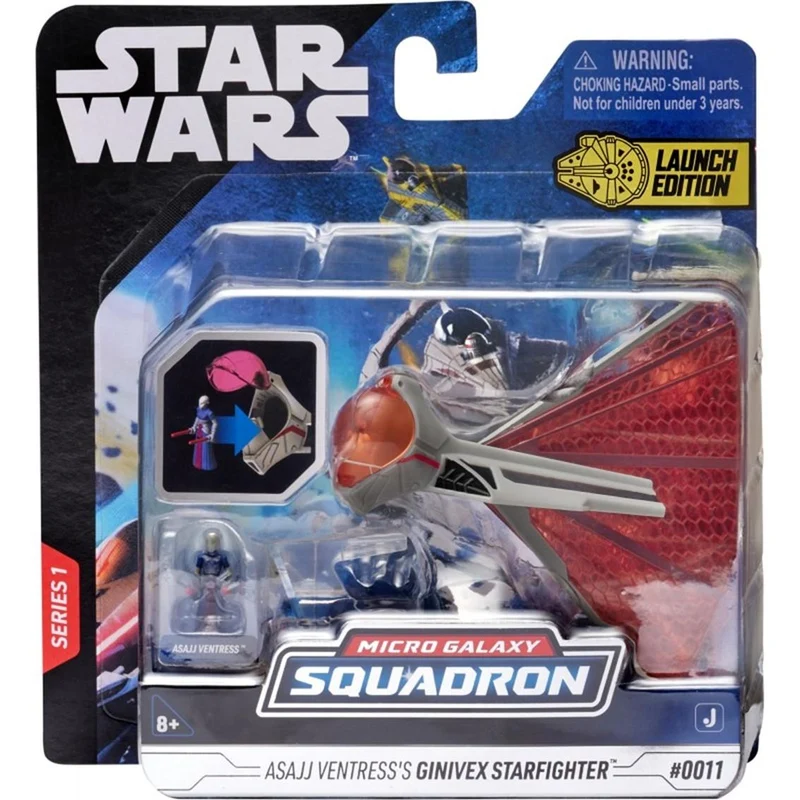 Figura Caza Estelar Ginivex de Asajj Ventress - Star Wars Micro Galaxy 8cm