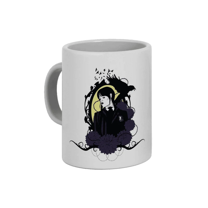 Taza de Sublimación 'Wednesday' - Retrato de Miércoles Addams