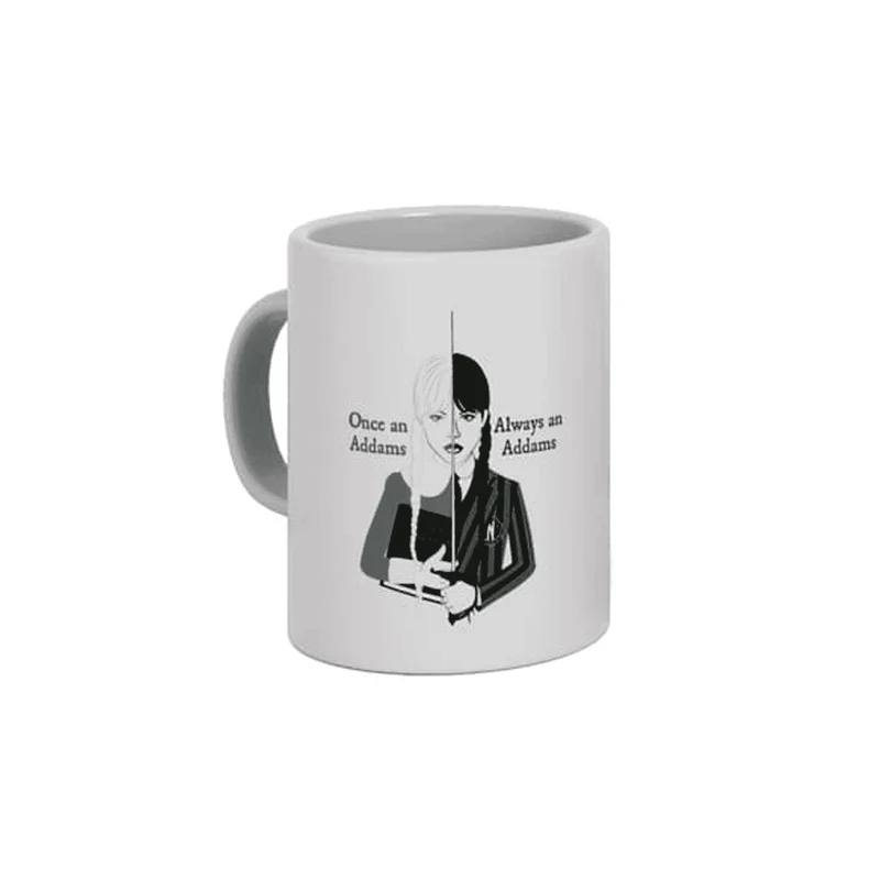 Taza de Sublimación de Miércoles - Inspirada en la Serie de Netflix