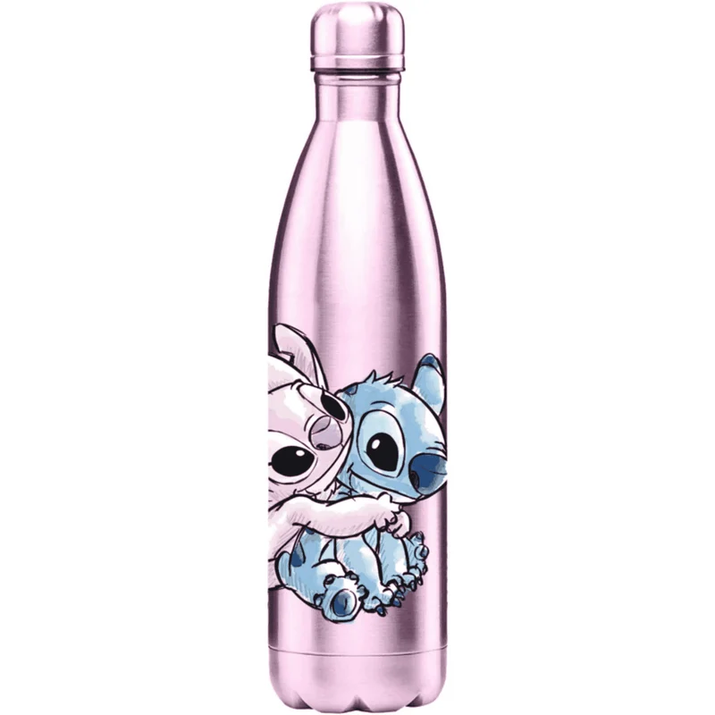 Botella Isotérmica Stitch & Angel - 500 ml de Acero Inoxidable