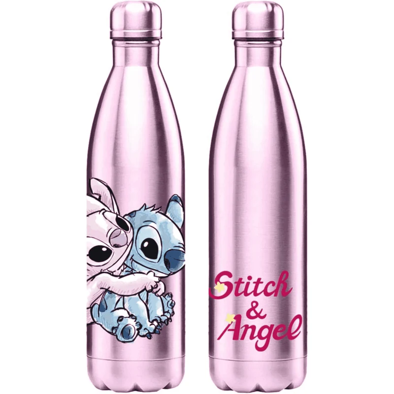 Botella Isotérmica Stitch & Angel - 500 ml de Acero Inoxidable