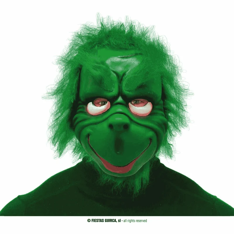 Máscara Elfo Verde Gruñón Con Pelo